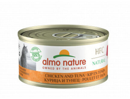Almo Nature HFC Natural kip en tonijn natvoer kat (70 g) 24 x 70 g
