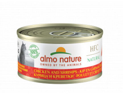 Almo Nature HFC Natural kip met garnalen natvoer kat (70 g) 18 x 70 g