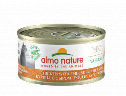 Almo Nature HFC Natural kip met kaas (70 gram) 18 x 70 g