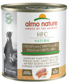 Almo Nature HFC Natural kip met worteltjes en rijst natvoer hond (280 g) 24 x 280 g