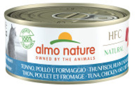 Almo Nature HFC Natural met tonijn, kip en kaas natvoer kat (150 g) 12 x 150 g