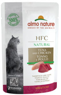 Almo Nature HFC Natural tonijn en kip natvoer kat (55 g) 12 x 55 g
