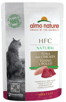 Almo Nature HFC Natural tonijn en kip natvoer kat (55 g) 48 x 55 g