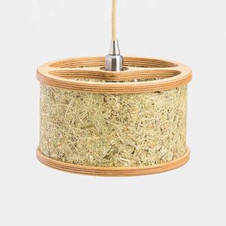 ALMUT 2610 hanglamp Ø 25cm, hooi puur eiken natuur, meerkleurig