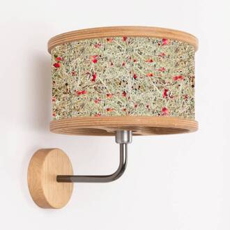 ALMUT 2610 wandlamp Ø 25cm eiken natuur, meerkleurig