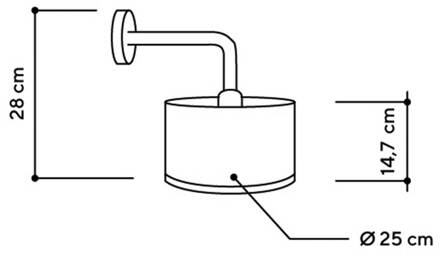 ALMUT 2610 wandlamp Ø 25cm, hooi puur eiken natuur, meerkleurig