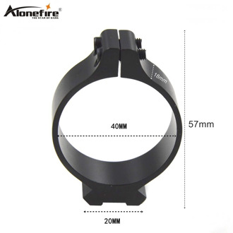 AloneFire 40mm Tactical Barrel Ring 20mm Sighting Telescope Clamp Mount Hunting Gun Flashlight Torch Laser Sight Holder - 1pc