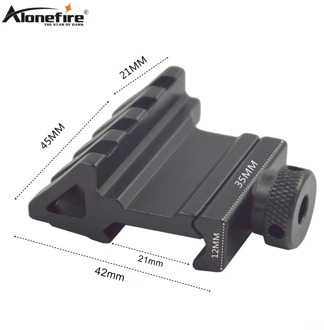 Alonefrie Y25 21mm Rail 45 degrees Picatinny Weaver Adapter Air Airsoft Rifle Shot gun Tactical lights Laser Sight Scope mounts