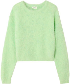 Alpaca fluffy trui Niby  groen - S,M,L,