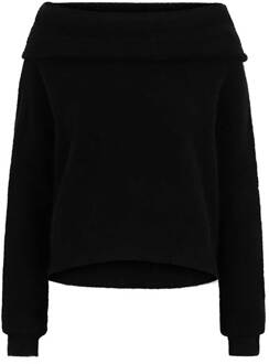 Alpaca off-shoulder trui Antya  zwart - M,L,XL,
