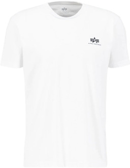 Alpha Industries Backprint T-Shirt Lente/Zomer 2024 Wit Alpha Industries , White , Heren - 2Xl,Xl,L,M