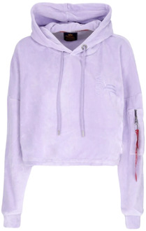 Alpha Industries Lichtgewicht hoodie voor dames Alpha Industries , Purple , Dames - M,Xs