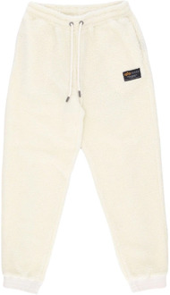 Alpha Industries Off White Teddy Jogger voor Vrouwen Alpha Industries , White , Dames - M