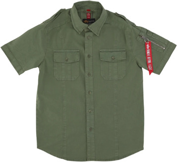 Alpha Industries Short Sleeve Shirts Alpha Industries , Green , Heren - Xl,L,M,S