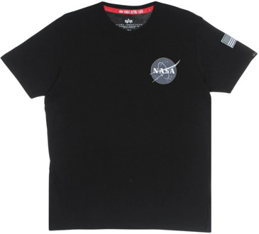 Alpha Industries Space Shuttle Tee - Heren Streetwear Alpha Industries , Black , Heren - Xl,L,M