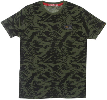 Alpha Industries Tactisch Camo T-shirt - Kwaststreek Groen Alpha Industries , Green , Heren - Xl,L