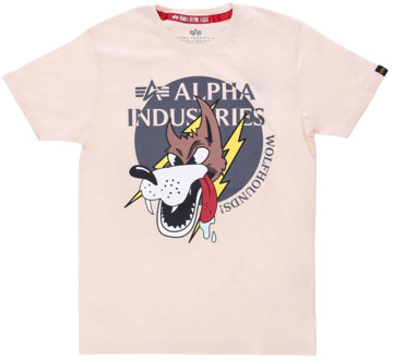 Alpha Industries Wolfhounds Tee - Jet Stream White Alpha Industries , White , Heren - Xl,L