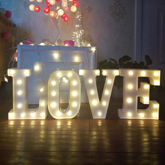 Alphabet Letter LED Lights 22cm Creative 3D Led Battery Night Lamp Night Light Party Bedroom Wedding Birthday Christmas Decor
