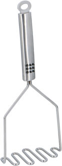 Alpina Aardappel stamper 27 cm van RVS - Aardappelstampers Zilverkleurig