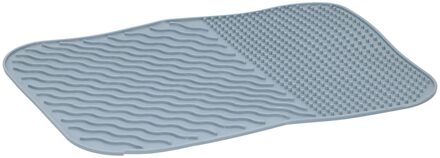 Alpina Afdruipmat - anti slip - flexibel - siliconen - grijs - 34 x 26 cm - Afdruiprekken