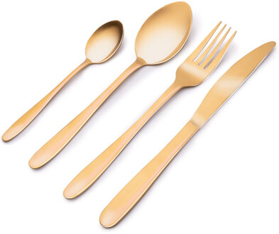 Alpina Bestek - 16-delige set - goudkleurig - 4 personen - RVS