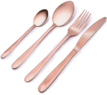 Alpina Bestekset - 32-delig - 8 personen - mat - koperkleurig - RVS