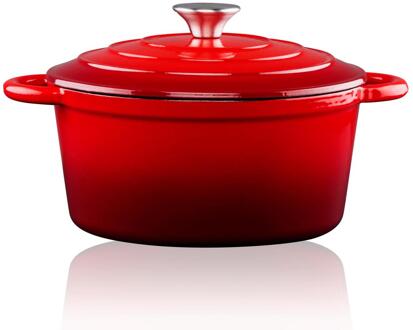 Alpina Braadpan gietijzer Ø24cm rood