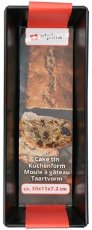 Alpina Cakevorm - Cakeblik - Bakvorm - 30x11x7,3cm - met Anti-Aanbaklaag - Zwart