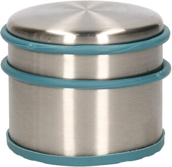 Alpina Deurstopper van 1.1 kilo - staal - met blauw kunststof rand - 9 x 7 cm