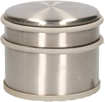 Alpina Deurstopper van 1.1 kilo - staal - met grijs kunststof rand - 9 x 7 cm