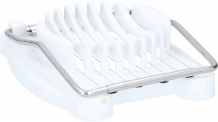 Alpina Eiersnijder - RVS - 10 cm - ei snijder - vaatwasserbestendig - wit - plastic