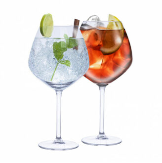 Alpina Gin Tonic cocktailglazen - 4x stuks - 730 ml - voor Aperol Spritz - glazen - glas Transparant