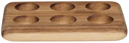 Alpina Houten eiertray voor 6 eieren bruin