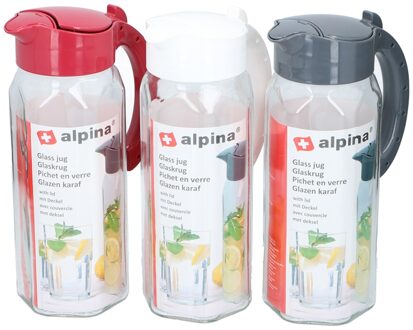 Alpina Karaf glas 1,5L met deksel verschillende