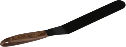 Alpina Keukengerei bakspatel/bakspaan - zwart - kunststof en metaal - 31 x 3 cm - bakken en omkeren