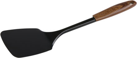 Alpina Keukengerei bakspatel/bakspaan - zwart - kunststof en metaal - 32 cm - bakken en omkeren