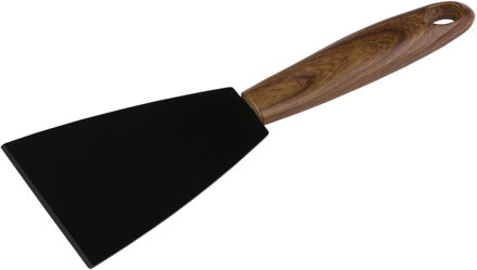 Alpina Keukengerei schraper - zwart - kunststof en metaal - 21 x 8 cm - bakplaat