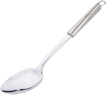 Alpina Keukengerei schuimspaan opscheplepel - zilver - RVS - 34 x 7 cm - groente lepel