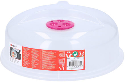 Alpina Magnetrondeksel/spatdeksel - kunststof - roze - 26,5 x 11 cm