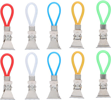 Alpina Ophanghaakjes - 10x - gekleurd - handdoekhaakjes - lusjes