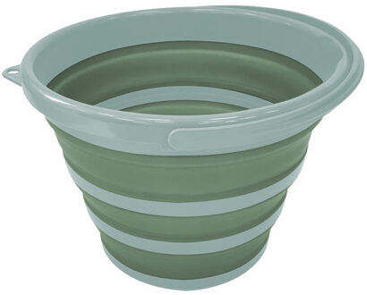 Alpina Schoonmaak emmer opvouwbaar groen rond 32 x 25 cm 10 liter van kunststof - Emmers