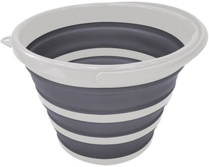 Alpina Schoonmaakemmer - opvouwbaar - 10L - emmer - wit/grijs - 32