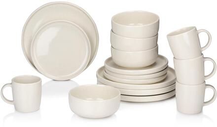 Alpina Serviesset 16-delig Ø26,5cm wit