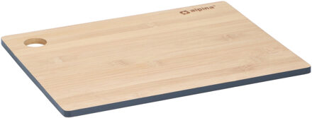 Alpina Set van 1x stuks snijplanken antraciet rand 28 x 38 cm van bamboe hout