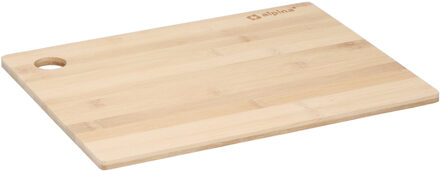 Alpina Set van 1x stuks snijplanken naturel rand 23 x 30 cm van bamboe hout - Snijplanken Bruin