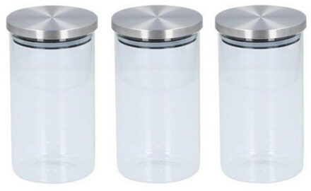 Alpina Set van 6x stuks glazen voorraadpotten / snoeppotten 950 ml