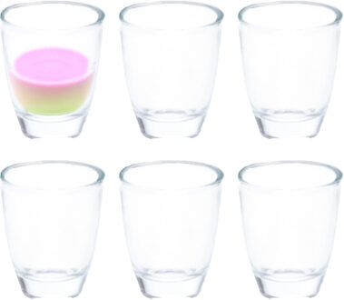Alpina Shotglazen - 6x stuks - glas - 45 ml - borrelglazen - shotglas Transparant