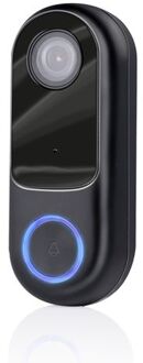 Alpina Smart Home Video-Deurbel met Camera en Wifi - Full HD - Intercom - Nachtzicht - Sensor - IP54 Zwart