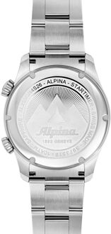 Alpina Startimer Pilot Quartz Worldtimer Heren Horloge Zilverkleurig AL-255GR4S26B