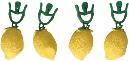 Alpina Tafelkleed gewichten - 4x - metaal - Citroentjes - steentjes gewichten Multi